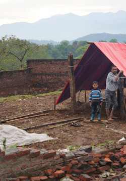 A YWAM Discipleship Training School team provided tarps like this one.